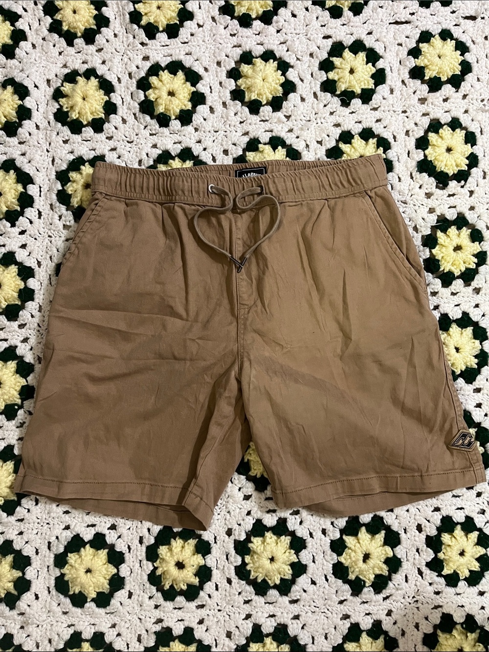 Billabong Tan Drawstring Shorts